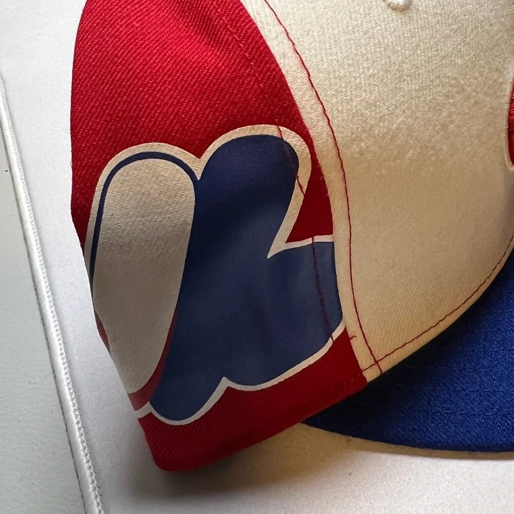 New Era Montreal Expos Fitted Hat Mens 6 7/8 Blue Red Cream 59FIFTY MLB Cap